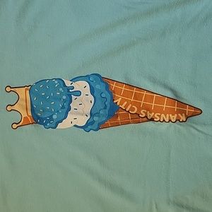 Kansas City Chiefs Girls Light Blue Ice Cream Cone Tee